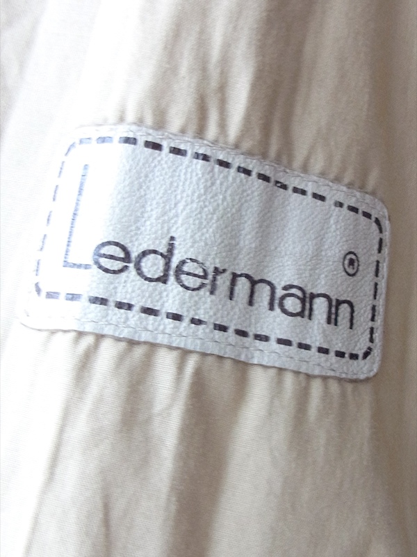 ヨーロッパ古着 フランス買い付け 60年代製 Ledermann ライトベージュ X レザー コート 24FC403