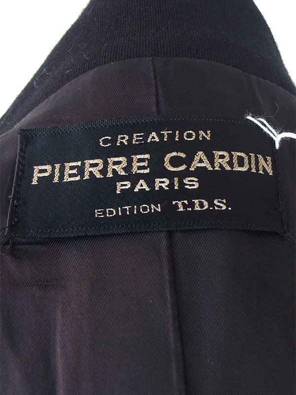 ヨーロッパ古着 70年代製 Pierre Cardin ネイビーウール コート 24NS001