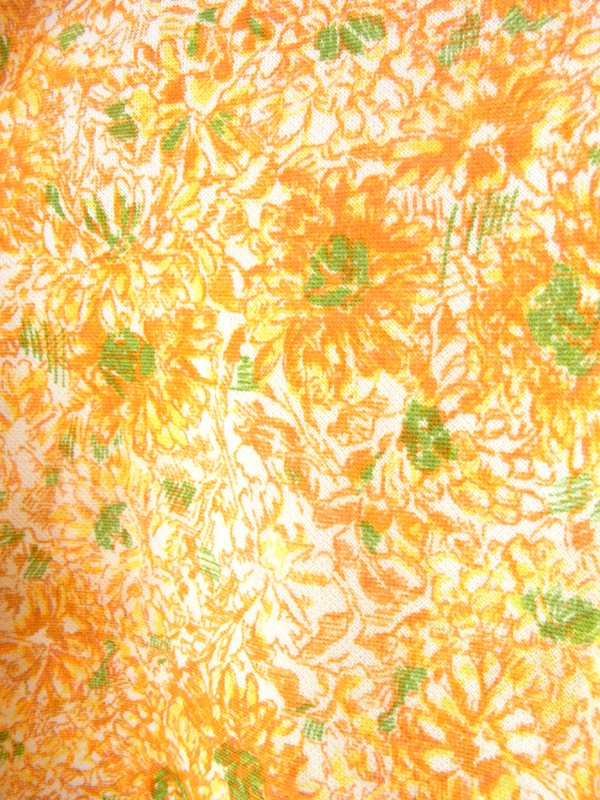 ヨーロッパ古着 ロンドン買い付け 70年代製 オレンジ X 花柄 ヴィンテージ ワンピース 24OM012